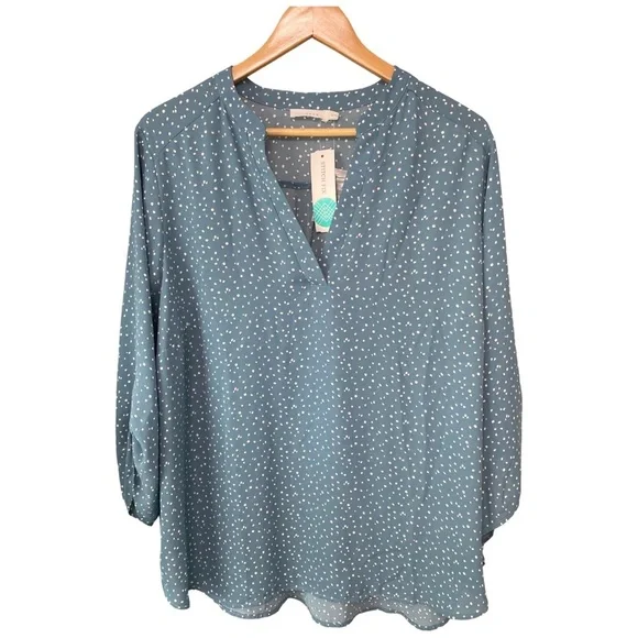 NWT Lush Warren Split Neck Blouse Size 2X - Picture 8 of 8